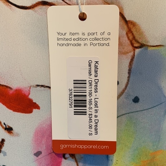 Garnish Katara Lost in a Dream Dress Rainbow Watercolor Women’s Size Small NWT! - Picture 3 of 10